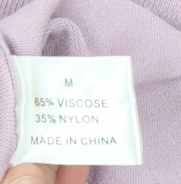 Linea Women's Purple Open Front Cardigan M Long Sleeve