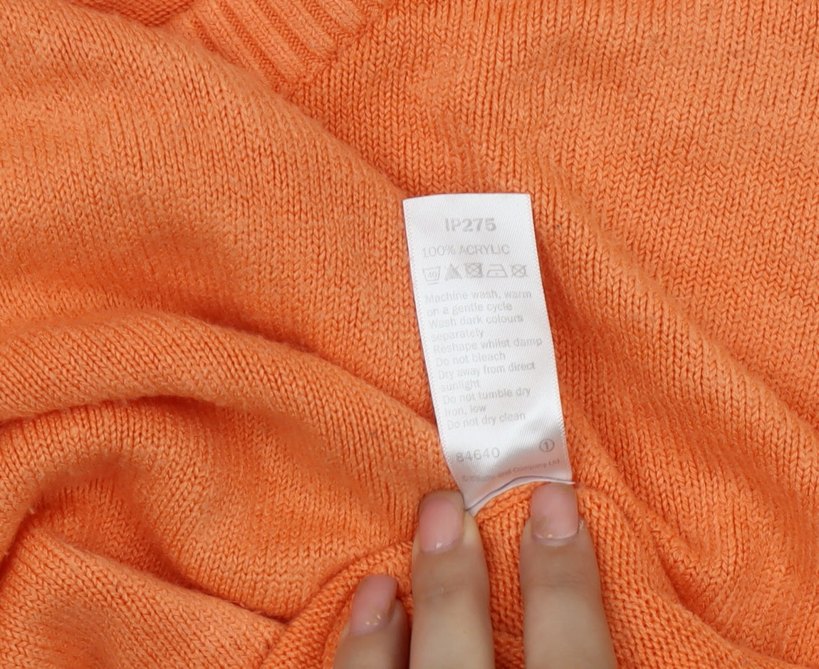 Julipa Women's Plus Orange Pullover Jumper Size 28/30