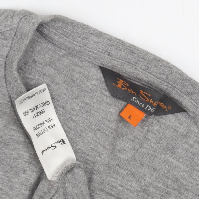 Ben Sherman Men's Grey Cotton T-Shirt Size Large