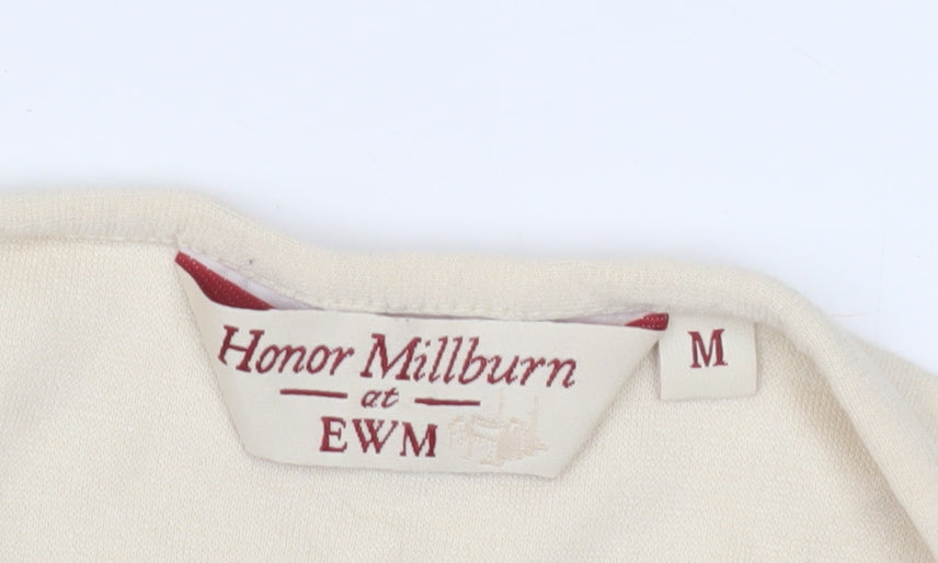 Honor Millburn Women's Beige Top, M, Short Sleeve