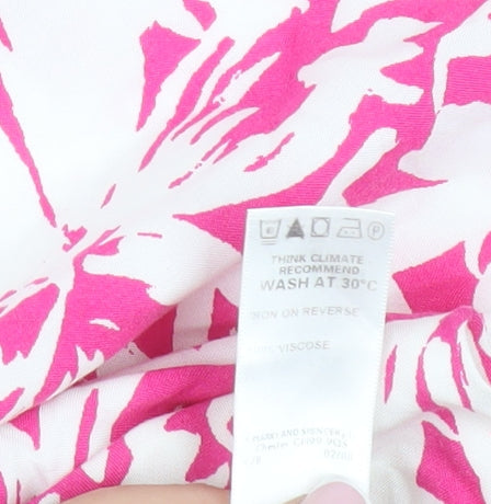 Marks & Spencer Women's Pink Knee Length Floral Skirt