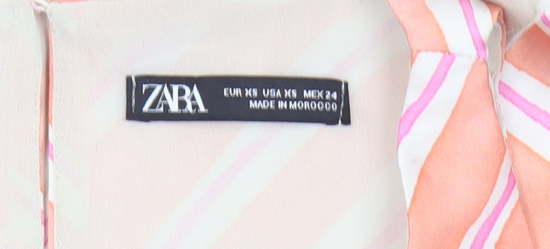Zara Women's Multicoloured Striped Shift Dress XS