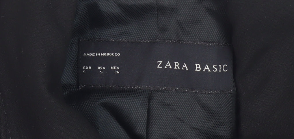 Zara Women's Black Pea Coat Jacket - Size S
