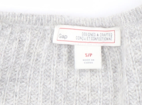 Gap Womens Grey V-Neck Pullover Jumper S