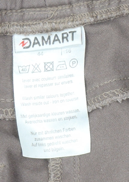 Damart Women's Brown Relaxed Trousers Size 16