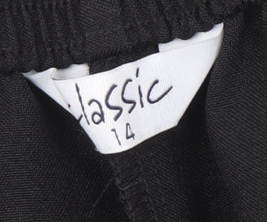 Classic Women's Black Trousers, Size 14, Classic Fit