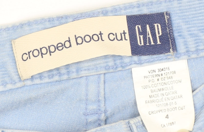 GAP Women's Blue Cropped Bootcut Trousers Size S