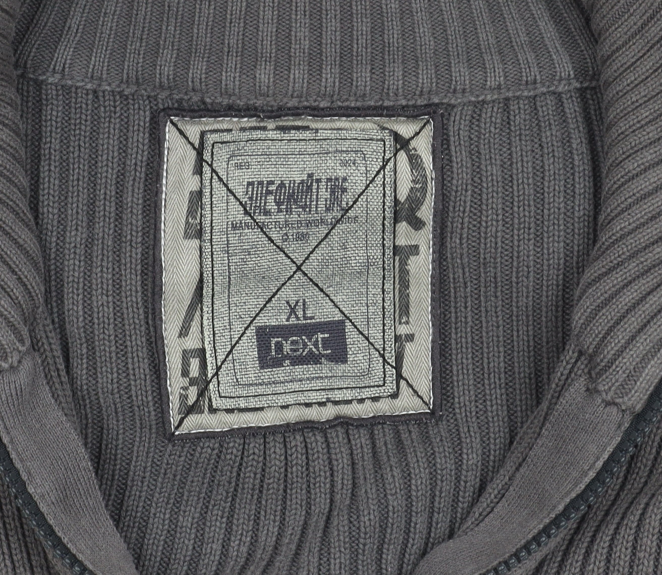 Next Men's Grey XL Cotton Casual Jacket