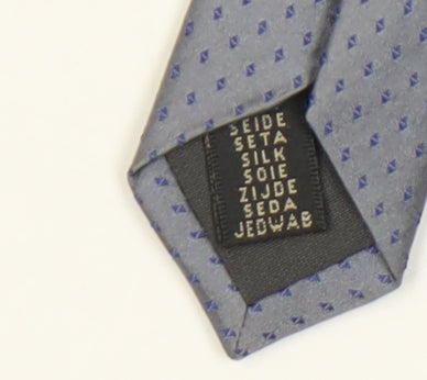Calvin Klein Men's Grey Silk Geometric Tie