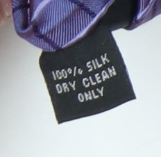 Dehavilland Men's Purple Geometric Silk Tie One Size