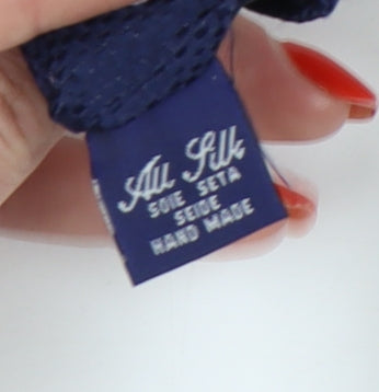 Dehavilland Men's Blue Polka Dot Silk Tie