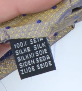 Bäumler Men's Beige Polka Dot Silk Tie