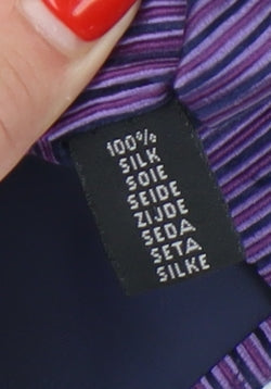 Daniel Hechter Men's Purple Striped Silk Tie
