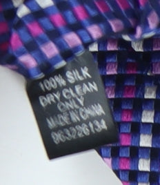 Dehavilland Men's Purple Plaid Silk Tie