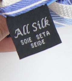 Dehavilland Men's Blue Striped Silk Tie
