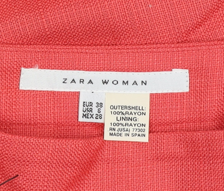 Zara Women's Red Pencil Skirt, Size 10, Casual