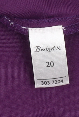 BerkertEx Women's Purple Beaded Embroidered Blouse