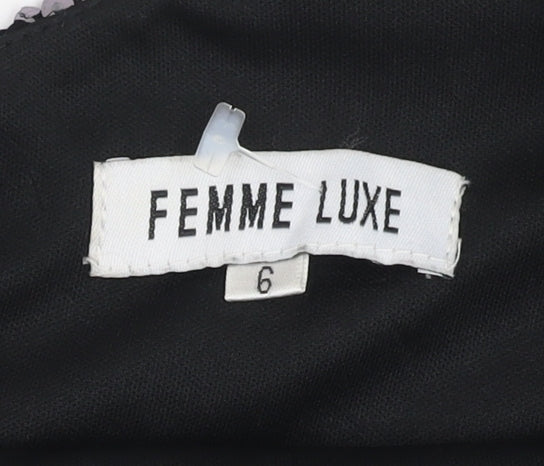 Femme Luxe Women's Black Sequin Dress Size 6