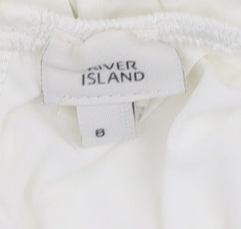 River Island Women Ivory Bodycon Dress Size 8