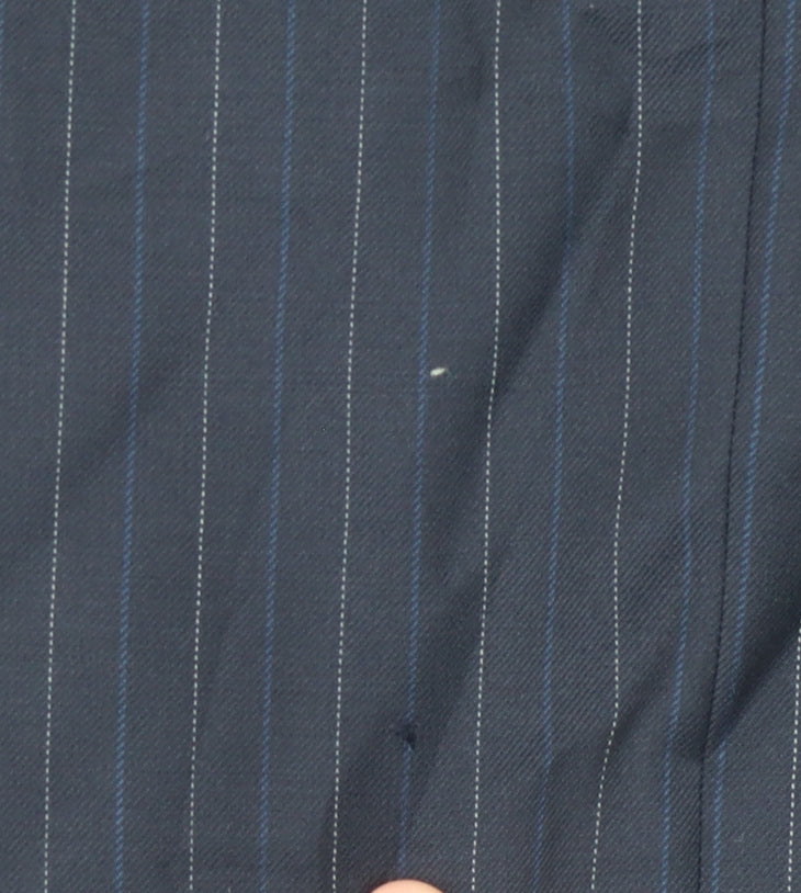 Marks & Spencer Men's Navy Striped Suit Jacket 40L