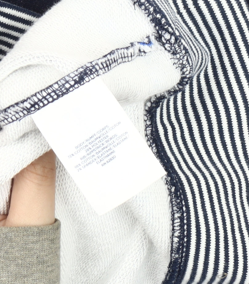 Lands' End Unisex Multicoloured Stripe Hoodie S