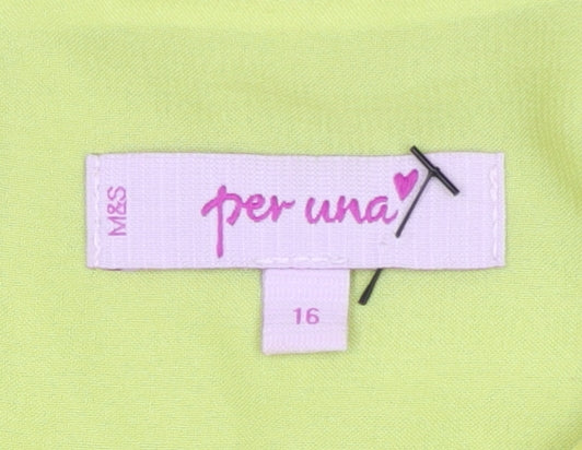 Marks & Spencer Women Yellow Blouse Size 16