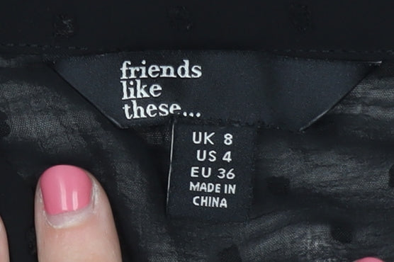 Friends Like These Women's Black Blouse UK 8