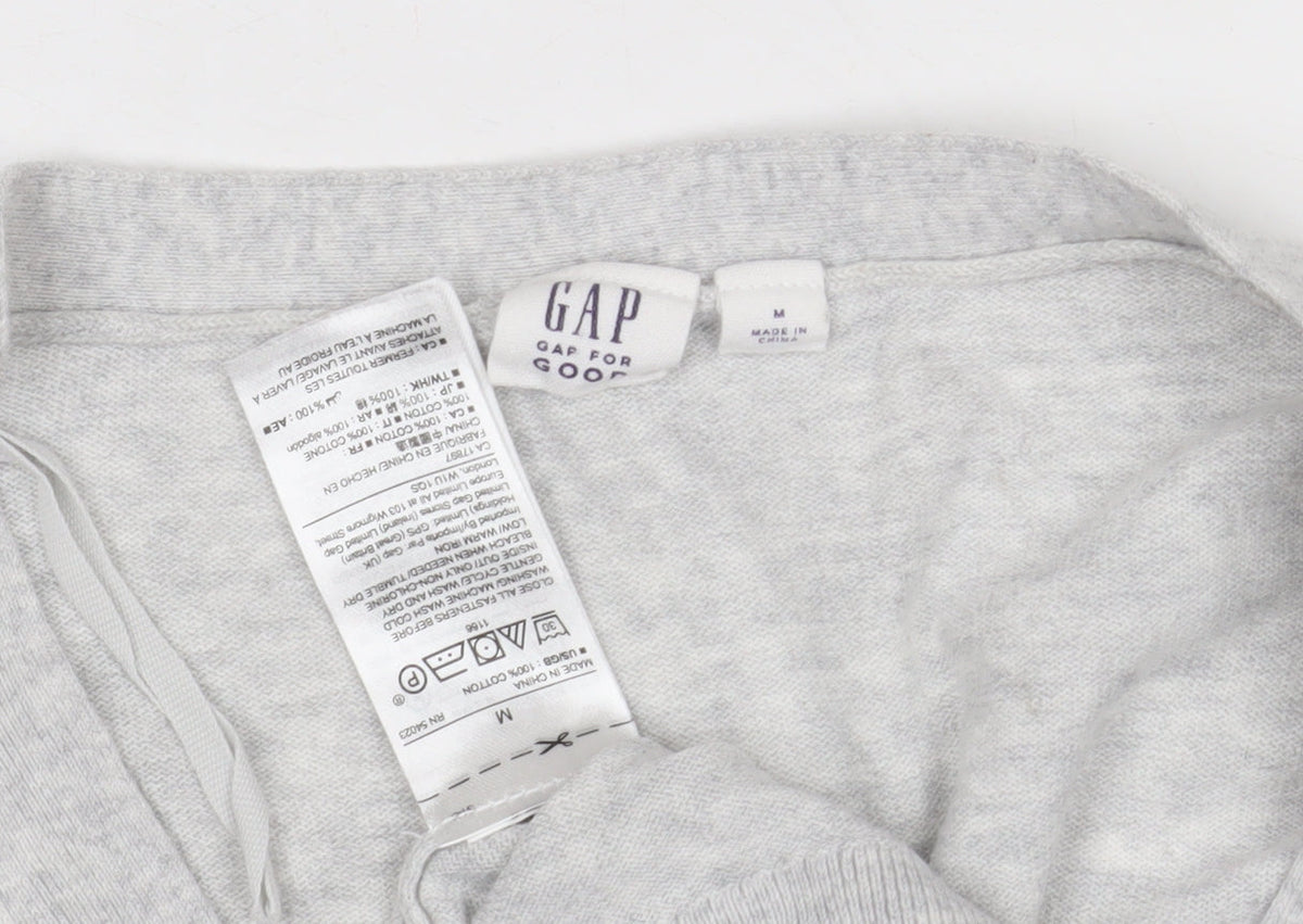 Gap Women's Grey Cardigan M V-Neck Button Knit