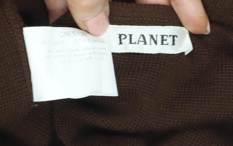 Planet Women's Brown Wrap Cardigan, One Size