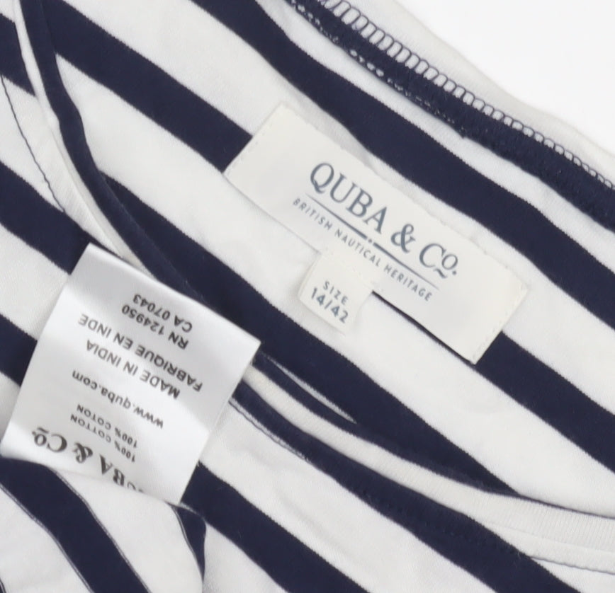 QUBA & Co. Women's Striped T-Shirt Dress Size 14