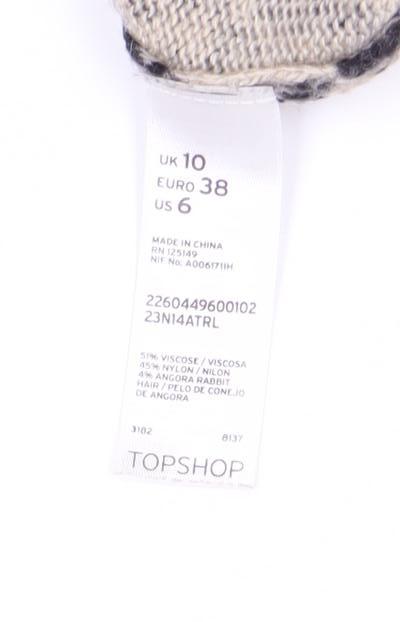 Topshop Women's Multicoloured Animal Print Pullover Jumper Size 10