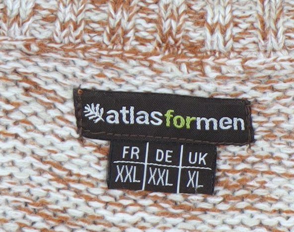 Atlas for Men XL Brown Full Zip Men's Jumper