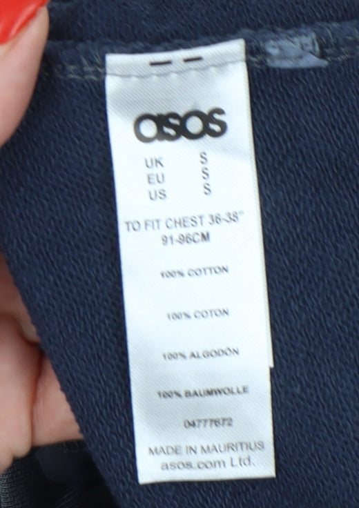 ASOS Men's Black/Grey Full Zip Sweatshirt, S