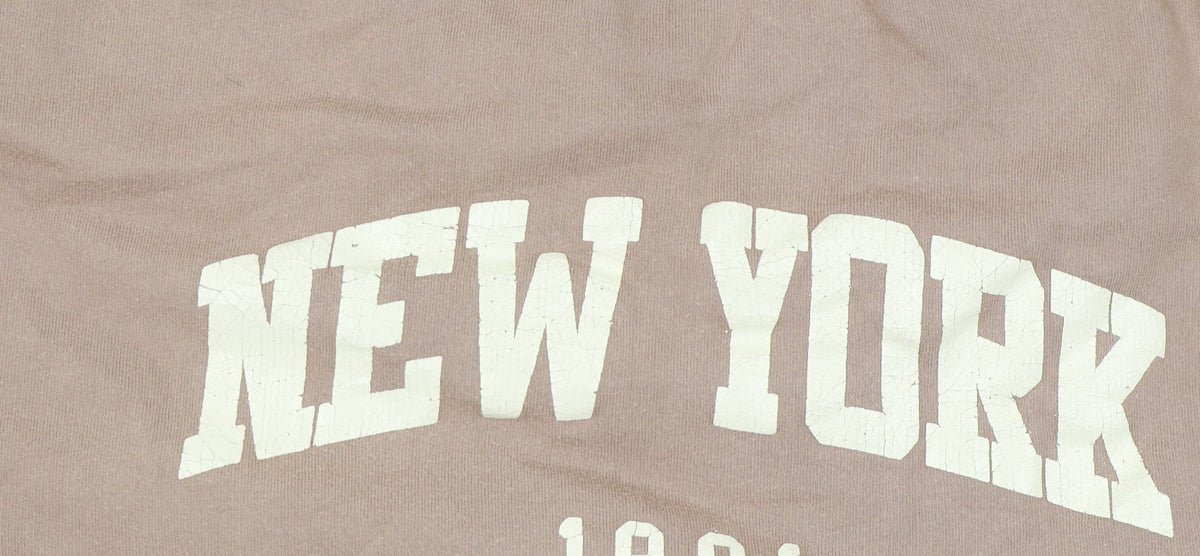 Pull&Bear Unisex Adults Brown S Logo Sweatshirt