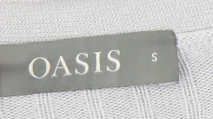 Oasis Women's Grey Cardigan Small V-Neck