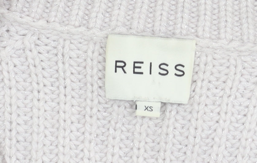 Reiss Women's Ivory V-Neck Pullover Jumper XS