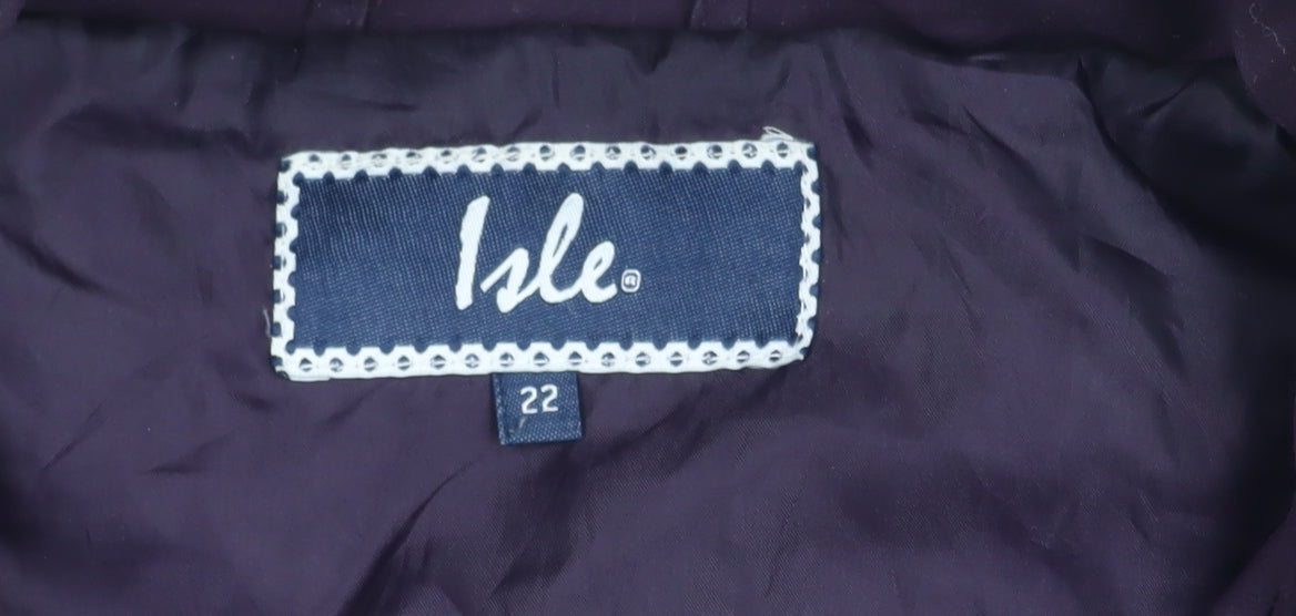 Isle Women's Purple Quilted Jacket Size 22