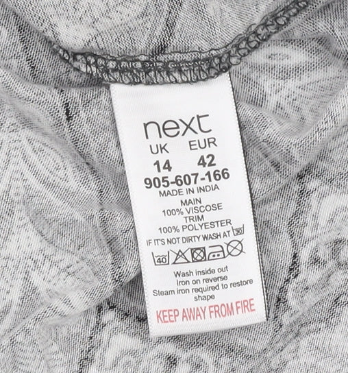 Next Women's Viscose Geometric Top, Size 14