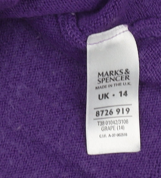 Marks & Spencer Women's Purple Jumper, Size 14