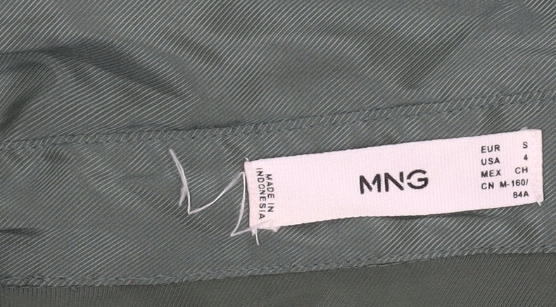 MNG Women's Green Button-Up Shirt Size 6
