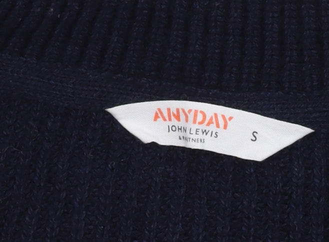 John Lewis Women's Blue Striped Pullover Jumper, Size S