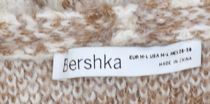 Bershka Women’s Brown Cardigan, Size M, V-Neck