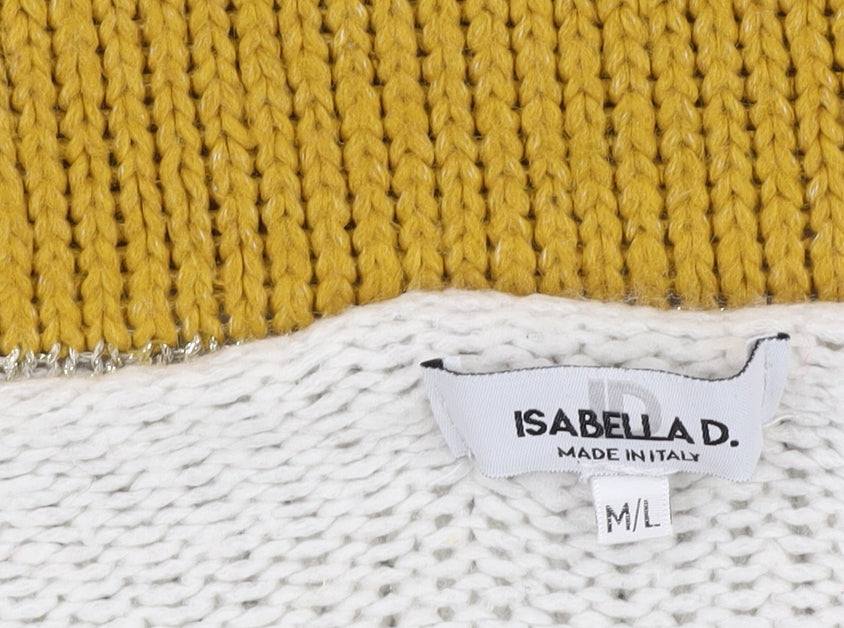 Isabella D. Women's Multicoloured M/L Pullover Jumper