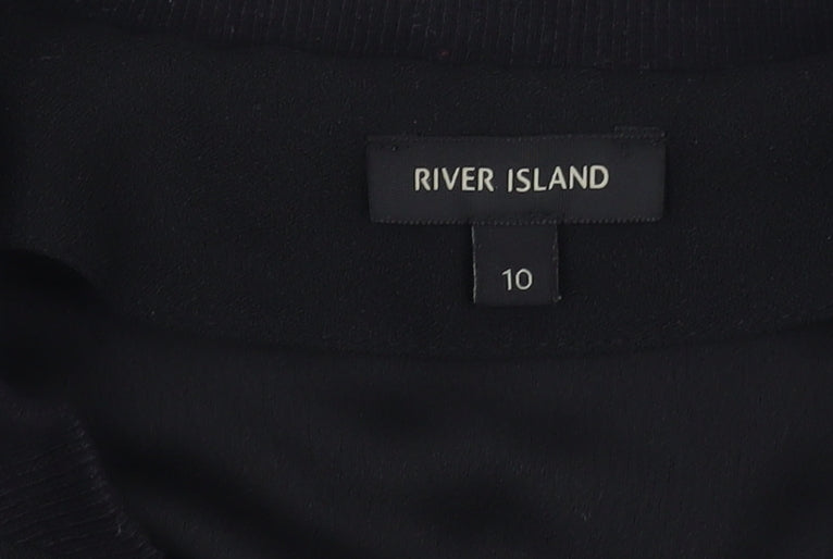 River Island Women’s Black Embroidered Bomber Jacket