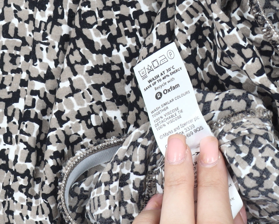 Marks & Spencer Animal Print Knee Length Skirt, Size 14