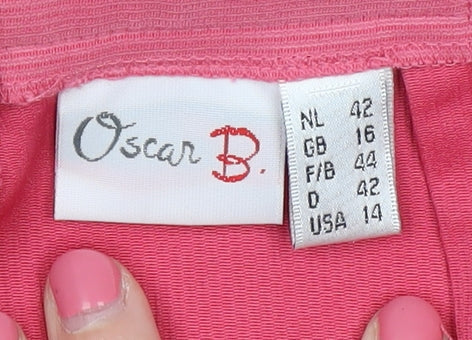 Oscar B Women's Pink Trousers Size 16