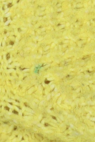 Mango Women's Yellow XS Chunky Knit Pullover Jumper
