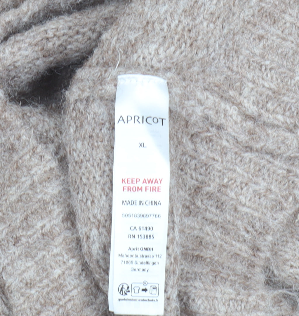 Apricot Women's Beige High Neck Dress XL