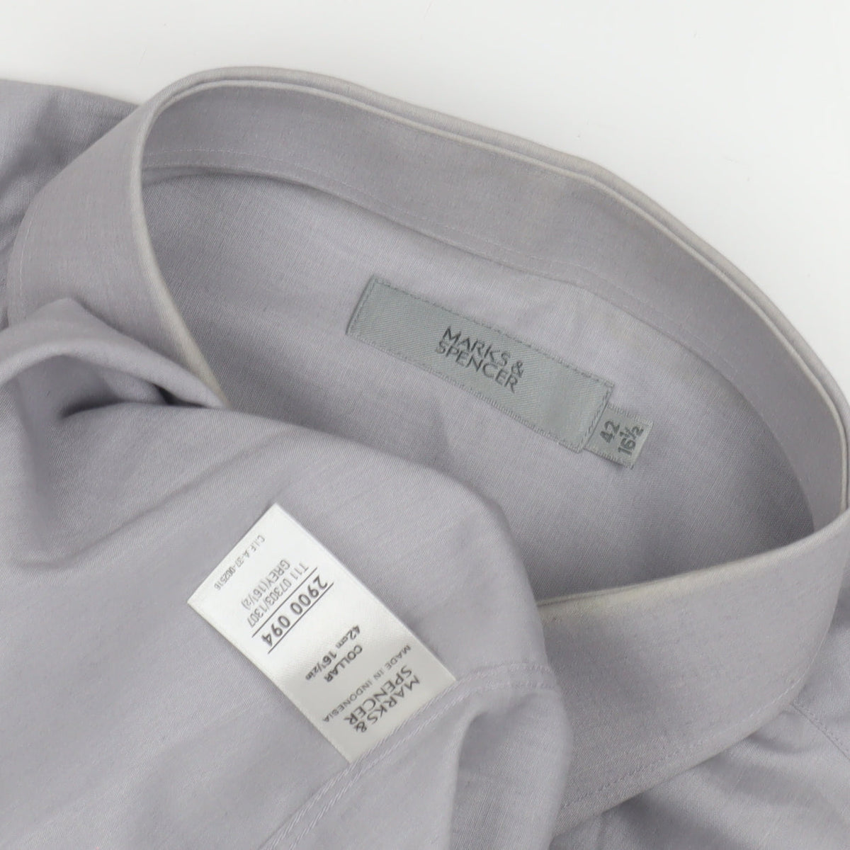 Marks & Spencer Men's Grey XL Cotton Dress Shirt