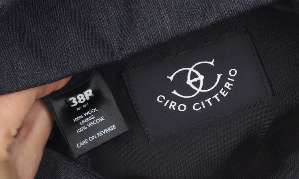 Ciro Citterio Men's Grey Wool Blazer, Size 38R Formal
